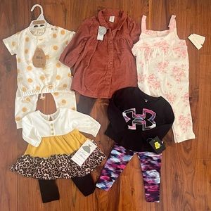 New Baby Girl sz 12 months outfit bundle - Gap, Rabbit Bear, Under Armour